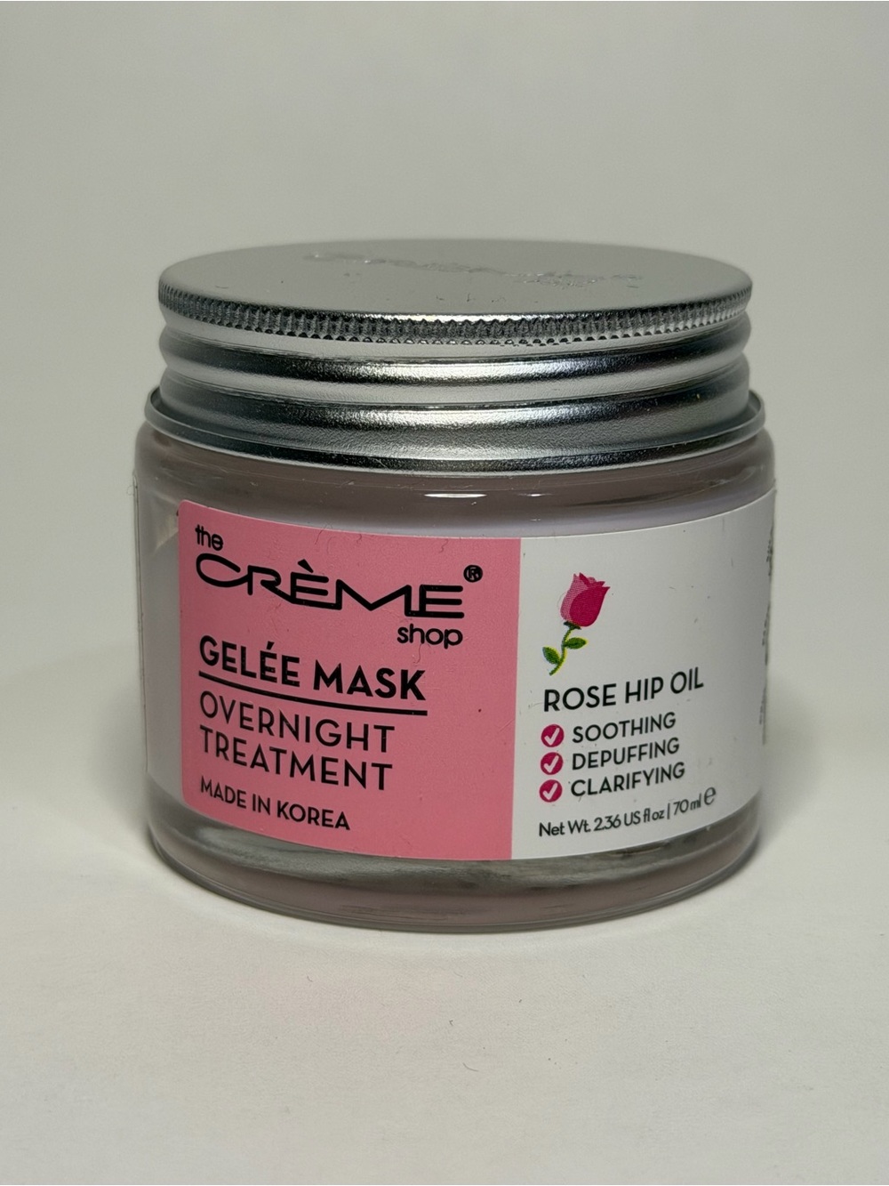 The Crème Shop Pink Gelée Mask Overnight Treatment with Rose Hip Oil